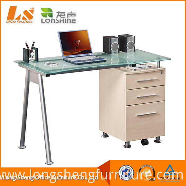 Long L Shaped Computer Table Desk Design With Drawer